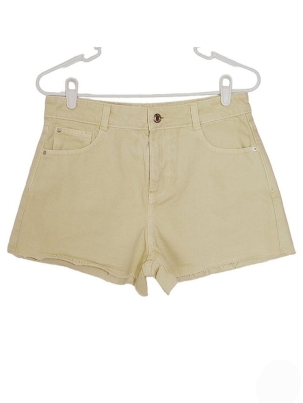 2117 * Zara Denim High Waisted Shorts Butter Yellow Size 4